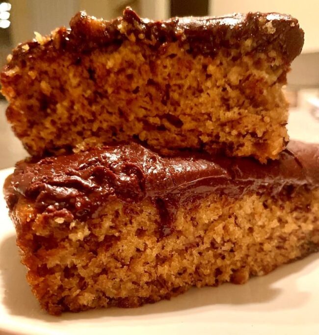 Banana Cake with Chocolate Frosting
