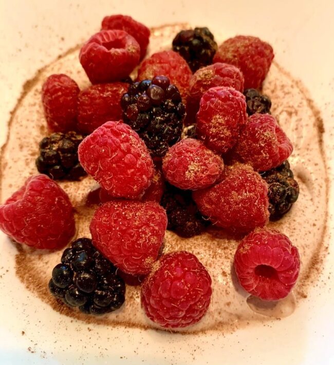 Berries in a Mocha Cloud